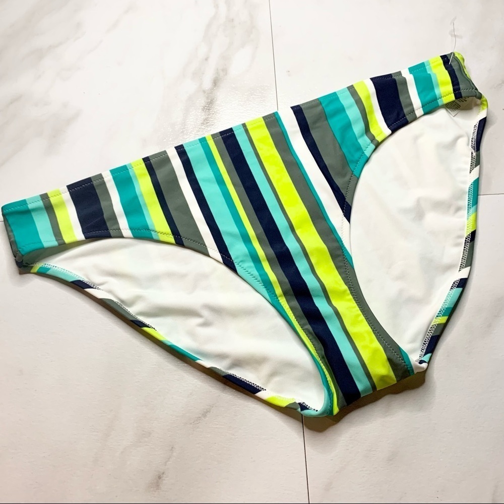 Aerie bikini bottom stripes xxl blue green